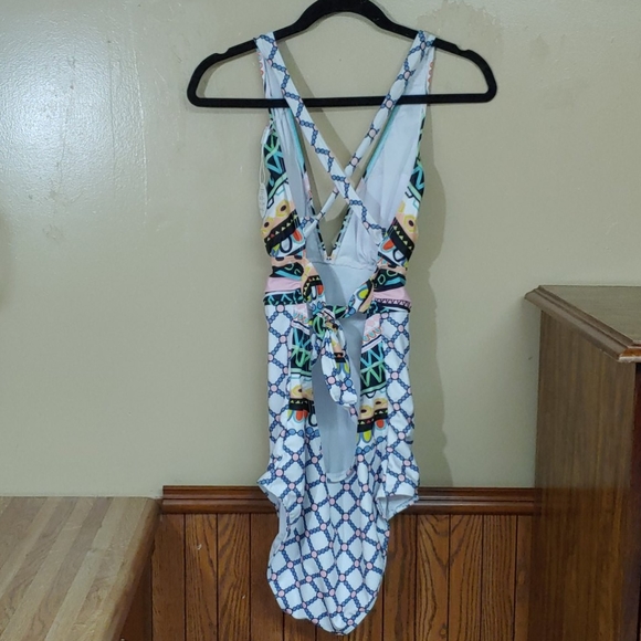 Summer Mae 🆕 Deep V-Neck Low Back Swimsuit 3XL - Picture 6 of 16